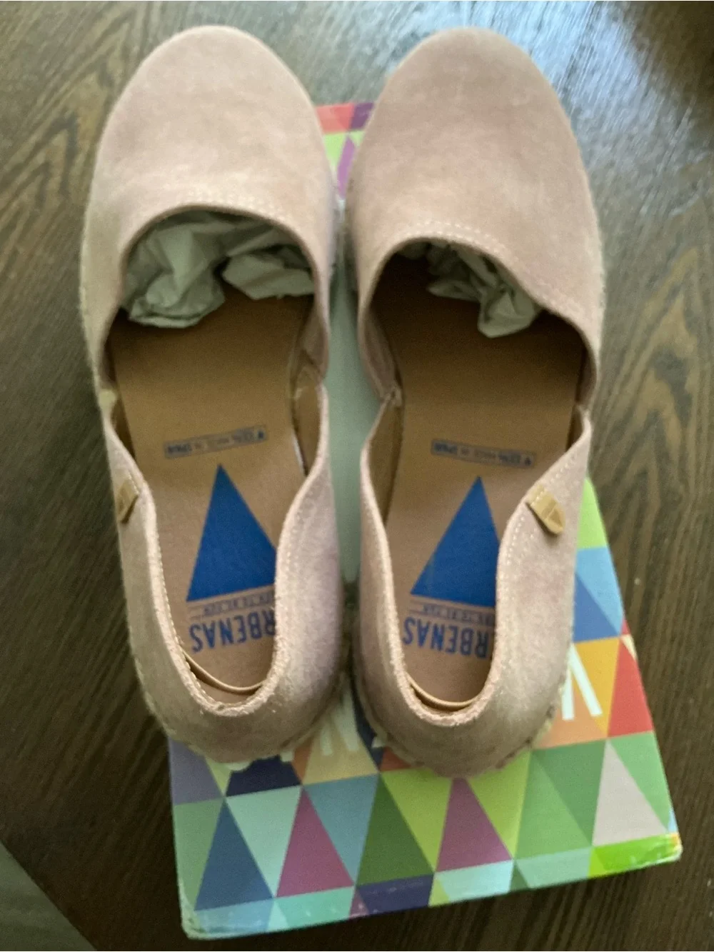 Suede Espadrille Slip-On in Dusty Pink